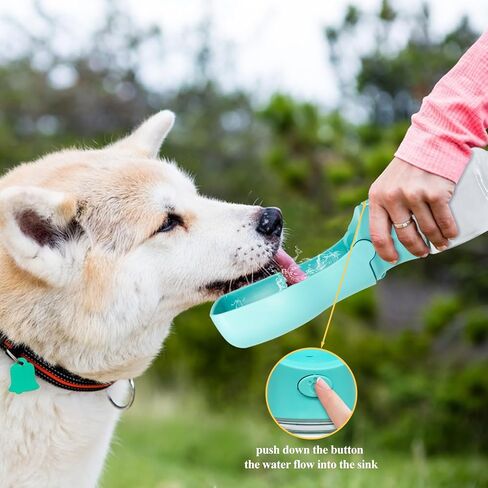 زجاجة مياه للكلاب من WishLotus، زجاجة مياه متينة ومحمولة مضادة للتسرب للحيوانات الأليفة قابلة للطي 350 مل/11.84 أونصة زجاجة مياه للمشي للكلاب في الهواء الطلق للقطط والكلاب والحيوانات الصغيرة المشي لمسافات طويلة والسفر (أزرق) in Kuwait