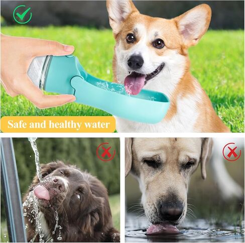زجاجة مياه للكلاب من WishLotus، زجاجة مياه متينة ومحمولة مضادة للتسرب للحيوانات الأليفة قابلة للطي 350 مل/11.84 أونصة زجاجة مياه للمشي للكلاب في الهواء الطلق للقطط والكلاب والحيوانات الصغيرة المشي لمسافات طويلة والسفر (أزرق) in Kuwait