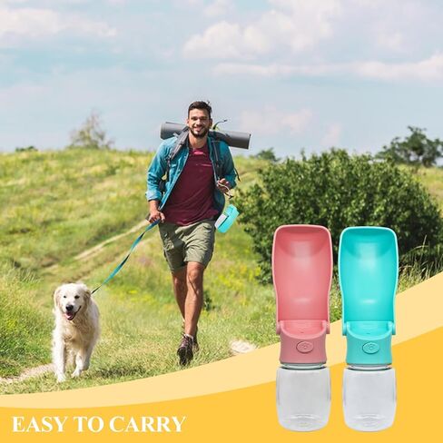 زجاجة مياه للكلاب من WishLotus، زجاجة مياه متينة ومحمولة مضادة للتسرب للحيوانات الأليفة قابلة للطي 350 مل/11.84 أونصة زجاجة مياه للمشي للكلاب في الهواء الطلق للقطط والكلاب والحيوانات الصغيرة المشي لمسافات طويلة والسفر (أزرق) in Kuwait