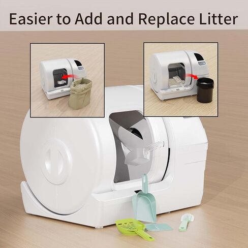 Convenient Pet Cats Litter Scooper Kit with Cat Litter Scooper/Plastics Scooper/Handheld Dustpan/Broom/Brush/Paste Hooks for Various Types of cat Litter Boxes. in Kuwait