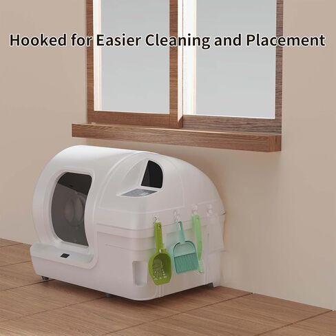 Convenient Pet Cats Litter Scooper Kit with Cat Litter Scooper/Plastics Scooper/Handheld Dustpan/Broom/Brush/Paste Hooks for Various Types of cat Litter Boxes. in Kuwait