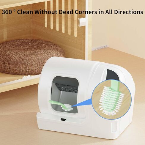 Convenient Pet Cats Litter Scooper Kit with Cat Litter Scooper/Plastics Scooper/Handheld Dustpan/Broom/Brush/Paste Hooks for Various Types of cat Litter Boxes. in Kuwait