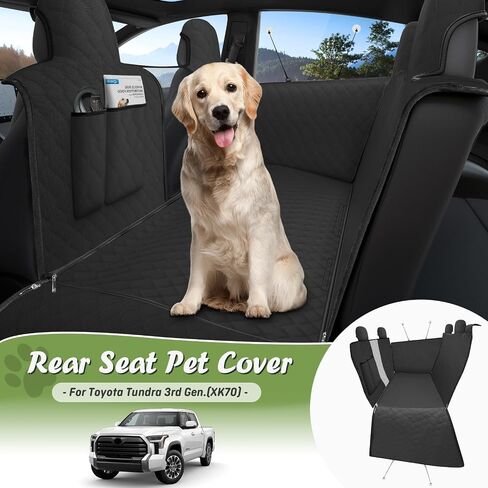 Custom Fit for Toyota Tundra Rear Seat Pet Cover 2024 2023 2022 Back Seat Pet Mat Scratch Prevent Dog Car Hammock Liner Oxford Fabric Tundra Accessories in Kuwait
