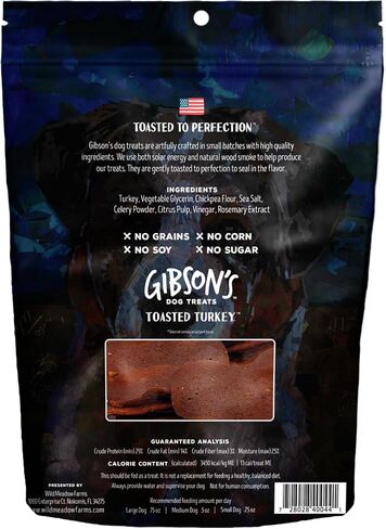 Wild Meadow Farms - Gibson's Toasted Turkey, Soft Jerky Dog Treats, Crafted with Real Meat, Aromatic, and Grain-Free for Training and Rewarding Dogs of All Breeds & Ages - 3 Ounce Pouch in Saudi Arabia