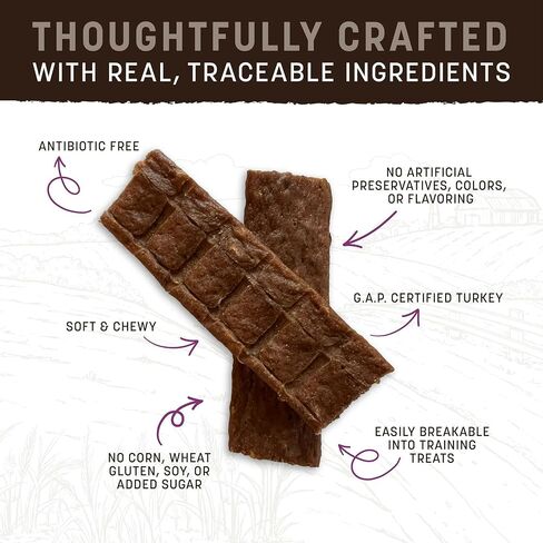 Earth Animal Wisdom Air-Dried Jerky from The Seed Recipe | Dog Treats | Dog Snacks | Premium Natural Plant-Based Jerky Strips | 4 oz |Made in The USA (Pack of 3) in Saudi Arabia