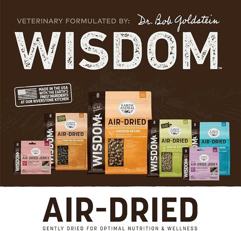 Earth Animal Wisdom Air-Dried Jerky from The Seed Recipe | Dog Treats | Dog Snacks | Premium Natural Plant-Based Jerky Strips | 4 oz |Made in The USA (Pack of 3) in Saudi Arabia