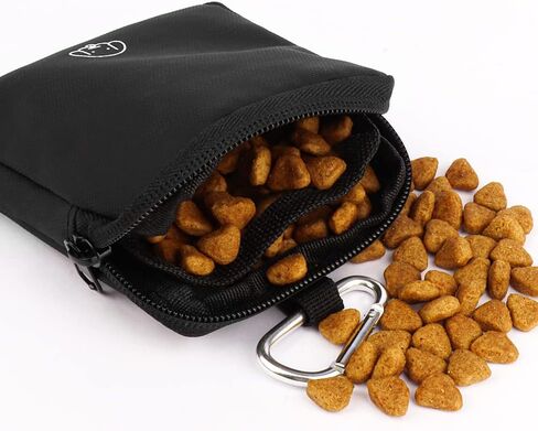 WALLFID Dog Treat Bag Small,Pet Walking Bag for Dog and cat, Pocket Size, Moisture-Proof and Waterproof,Unscented, Reusable, Travel Walking Bag, Portable Training Bag (Rose Red&Lake Blue) in Saudi Arabia