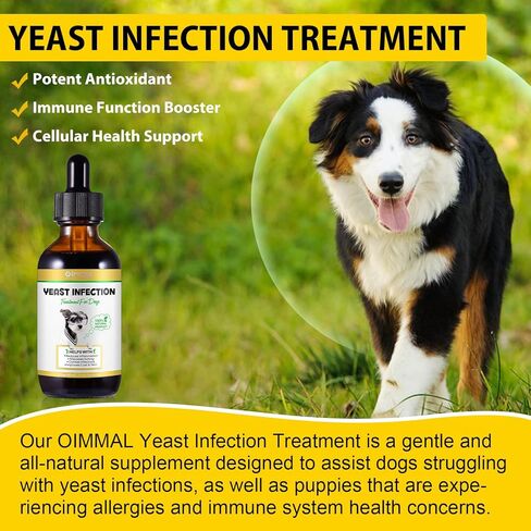 Yeast Infection Treatment for Dogs, Dog Ear Infection Treatment Supports Healthy Itch Relief, Inflammation Relief, Allergy Relief & More 2 oz in Kuwait