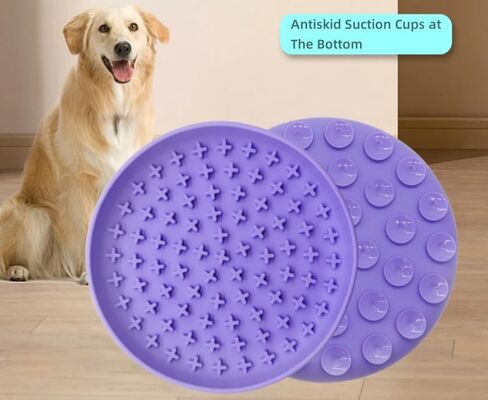 Slow Feeder,Cat Dog Help Slow Down Eating Speed Soft Silicone Rubber Cute Slow Feeder for Puppy/Cat/Dog (Small, Grey) in Kuwait
