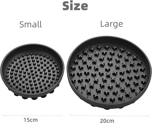 Slow Feeder,Cat Dog Help Slow Down Eating Speed Soft Silicone Rubber Cute Slow Feeder for Puppy/Cat/Dog (Small, Grey) in Kuwait