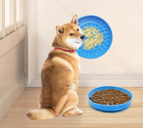 Slow Feeder,Cat Dog Help Slow Down Eating Speed Soft Silicone Rubber Cute Slow Feeder for Puppy/Cat/Dog (Small, Grey) in Kuwait