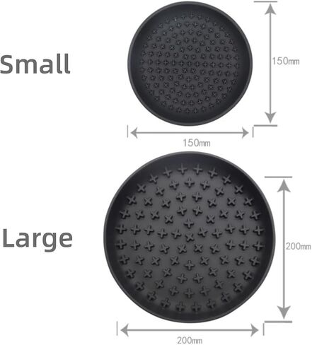 Slow Feeder,Cat Dog Help Slow Down Eating Speed Soft Silicone Rubber Cute Slow Feeder for Puppy/Cat/Dog (Small, Grey) in Kuwait