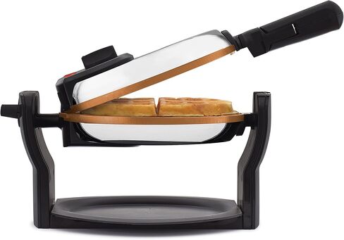 بيلا صانعة الوافل البلجيكية الدوارة المطلية بالتيتانيوم النحاسية، ستانلس 1000 وات 14608 in Kuwait