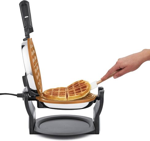 بيلا صانعة الوافل البلجيكية الدوارة المطلية بالتيتانيوم النحاسية، ستانلس 1000 وات 14608 in Kuwait