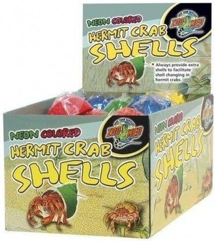 أصداف ملونة نيون من Zoo Med Hermit Crab، ألوان متنوعة (3 أصداف) in Saudi Arabia
