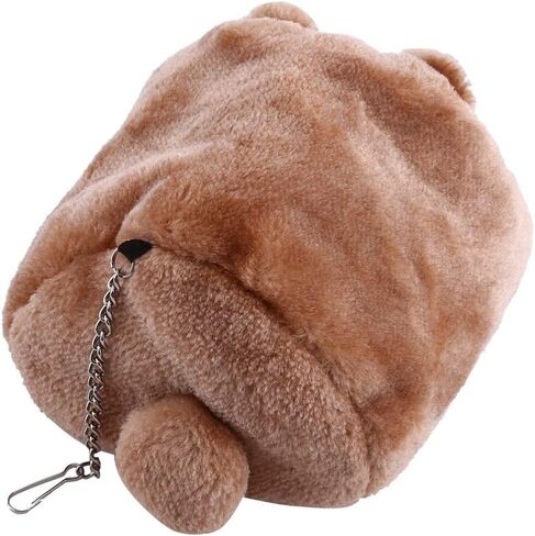 Keenso Guinea Pig Beds for Sleep, Hedgehog Bed, Pet Nest, Cute Cartoon Soft Plush Warm Pet Cave Hut Washable Home Hammock for Hamster Chinchilla Squirrel Guinea-Pig (Brown) in Saudi Arabia