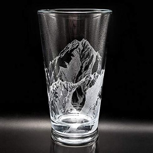 THE MOUNTAINS Engraved Pint Glass | Great Gift Idea for Wilderness Nature Mountain Forest Hiking Adventure Enthusiasts! in Kuwait