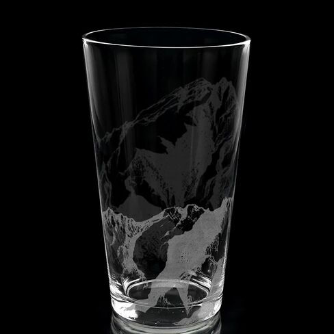 THE MOUNTAINS Engraved Pint Glass | Great Gift Idea for Wilderness Nature Mountain Forest Hiking Adventure Enthusiasts! in Kuwait