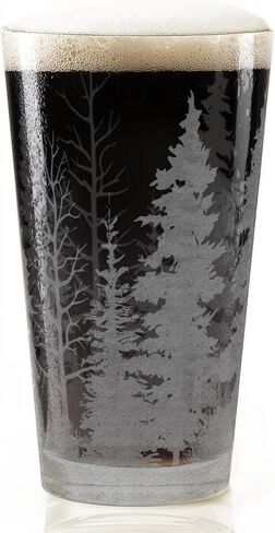 THE MOUNTAINS Engraved Pint Glass | Great Gift Idea for Wilderness Nature Mountain Forest Hiking Adventure Enthusiasts! in Kuwait