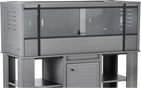 New Age Pet ECOFLEX Mojave Reptile Lounge 60" Moisture Resistant, Vented with Removable Sliding Glass Doors, Large Mesh Screen for UV/Heat Lamps, Easy to Clean and 10 Year Warranty in Saudi Arabia