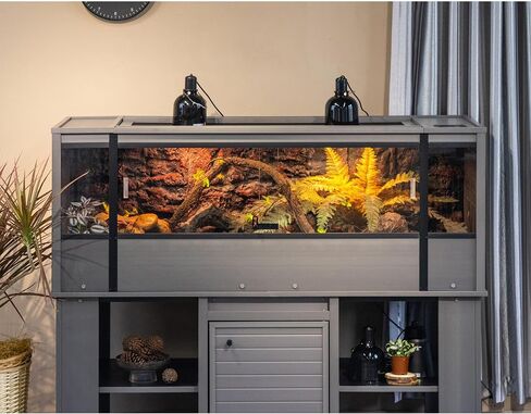 New Age Pet ECOFLEX Mojave Reptile Lounge 60" Moisture Resistant, Vented with Removable Sliding Glass Doors, Large Mesh Screen for UV/Heat Lamps, Easy to Clean and 10 Year Warranty in Saudi Arabia