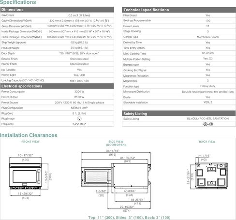 Midea Equipment 2117G1A Commercial Microwave, 2100 Watts, Stainless Steel in Saudi Arabia