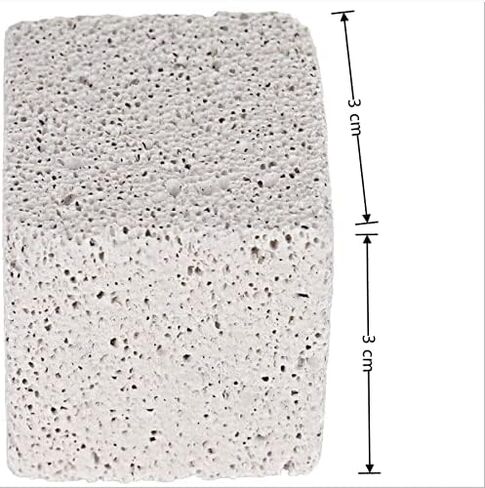 Hamster Teeth Grinding Lava Block, 6 Pack Hamster Chinchilla Chew Stones, Natural Teeth Molar Toys Grinder for Small Animals Rodents Hamster Rabbit Guinea Pig Rodent Parrot - 3 cm Cube… in Saudi Arabia