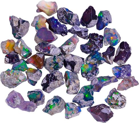 50 carats Raw Black Opal Gemstone and Crystals, Wholesale Gemstone Lot, Rough Crystals, Rock Stones, Jewelry Making Supplies, DIY & Crafts, A+ Grade in Saudi Arabia