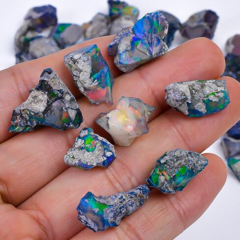 50 carats Raw Black Opal Gemstone and Crystals, Wholesale Gemstone Lot, Rough Crystals, Rock Stones, Jewelry Making Supplies, DIY & Crafts, A+ Grade in Saudi Arabia