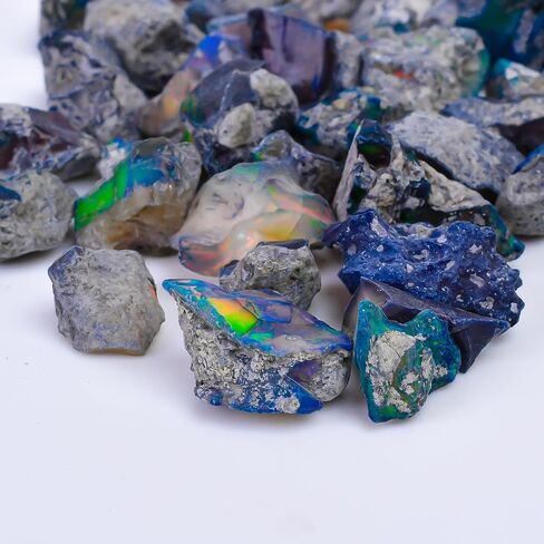 50 carats Raw Black Opal Gemstone and Crystals, Wholesale Gemstone Lot, Rough Crystals, Rock Stones, Jewelry Making Supplies, DIY & Crafts, A+ Grade in Saudi Arabia