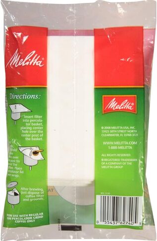 Melitta White Wrap Around Coffee Filter for Percolator (Pack of 2) in Saudi Arabia