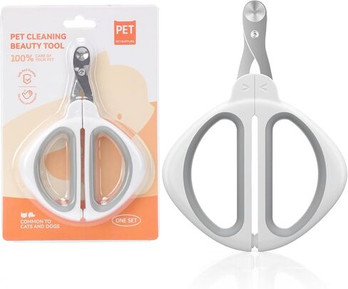 Cat Nail Clipper, Cat Nail Trimmer with Positioning Round Hole, Sharp Non-Slip Handle Cat Claw Clipper, Safe Indoor Cat Nail Clipper, Pet Nail Clipper for Cats, Puppies and More Animals - Blue in Saudi Arabia