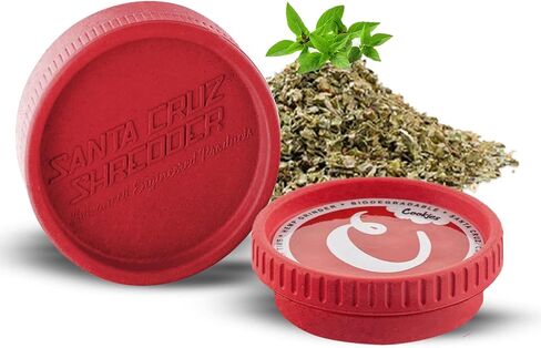 Santa Cruz Shredder x Cookies Grinder for Herbs Knurled Top for Stronger Grip Size Medium 2.2" (2, Red) in Saudi Arabia