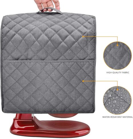 Stand Mixer Cover compatible with Mixer, Fits All Tilt Head & Bowl Lift Models,Waterproof,Ease cleaning (Black, Fits for 6-8 Quart) in Kuwait