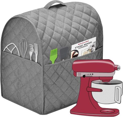 Stand Mixer Cover compatible with Mixer, Fits All Tilt Head & Bowl Lift Models,Waterproof,Ease cleaning (Black, Fits for 6-8 Quart) in Kuwait