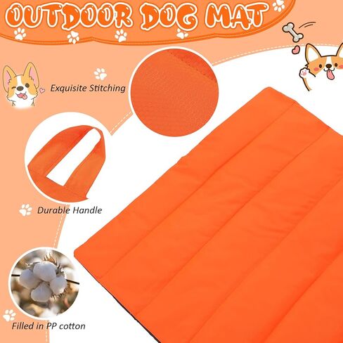 2 حزمة من سرير الكلب في الهواء الطلق، سرير كلب للتخييم مقاوم للماء، قابل للطي للسفر، حصيرة الحيوانات الأليفة المقاومة للرائحة، وسادة تبريد للحيوانات الأليفة مع حقيبة تخزين، سهلة التنظيف وقابلة للغسل في الغسالة، مقاس 28 × 40 بوصة للكلاب والقطط in Kuwait