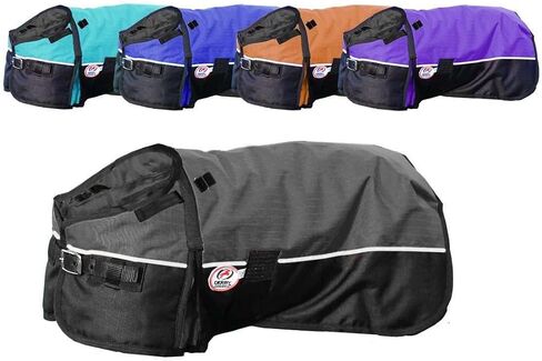Derby Originals Horse Tough 600D Ripstop Waterproof Reflective Winter Dog Coat 150g Medium Weight, Black, 22" in Saudi Arabia