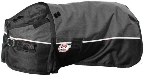 Derby Originals Horse Tough 600D Ripstop Waterproof Reflective Winter Dog Coat 150g Medium Weight, Black, 22" in Saudi Arabia