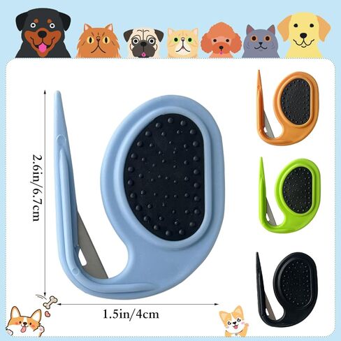 4 قطع مشط عقد الحيوانات الأليفة، مشط عقد الحيوانات الأليفة الجديد 2024، مشط عقد، مشط تدليك متعدد الوظائف 3 في 1 لإزالة الشعر، أمشاط تزيين الحيوانات الأليفة، أدوات إزالة الشعر للكلاب والقطط in Kuwait