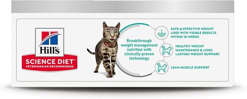 Hill's Science Diet Perfect Weight, Adult 1-6, Weight Management Support, Wet Cat Food, Variety Case: Liver & Chicken Minced; Chicken Stew, 2.9 oz Can Variety Case, Case of 24 in Saudi Arabia