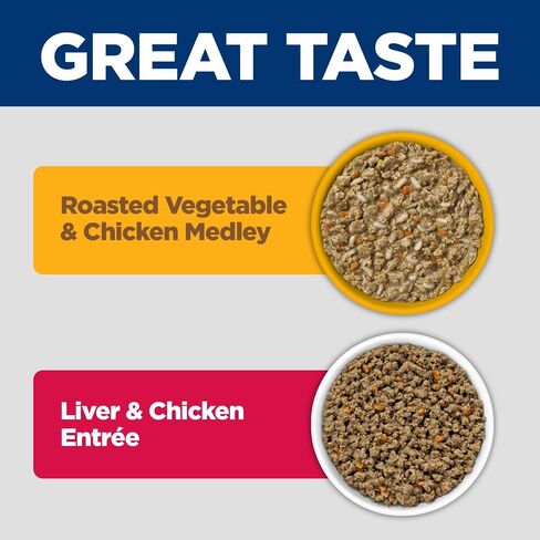 Hill's Science Diet Perfect Weight, Adult 1-6, Weight Management Support, Wet Cat Food, Variety Case: Liver & Chicken Minced; Chicken Stew, 2.9 oz Can Variety Case, Case of 24 in Saudi Arabia