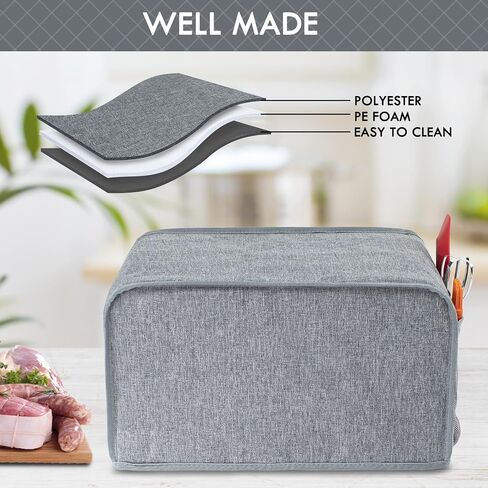 BAGSPRITE Slow Cooker Cover For Crock Pot and Hamilton Beach 6-8 qt Slow Cooker, Oval Crokpot Cover Dust Cover, Appliance covers Grey in Saudi Arabia