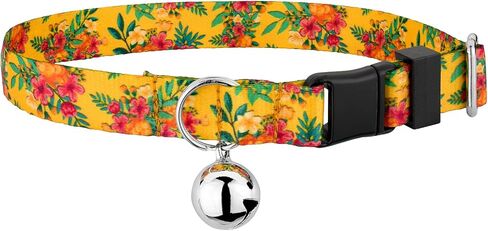 Country Brook Petz - Tropical Floral Cat Collar - Summer Breeze Collection Featuring Sunny Designs in Saudi Arabia