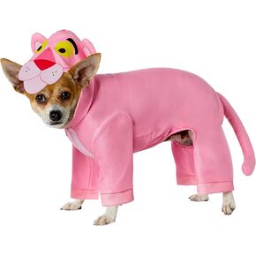 Rubie's Pink Panther Plush Pet Costume with Attached Hood, As Shown, Large