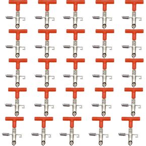 25PCS Automatic Water Nipple Drinker Feeders for Rabbit Guinea Pig Ferret Rat Mouse Poultry Watering System