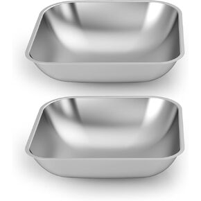 oneisall Stainless Steel Bowls for oneisall 5L Automatic Double Bowl Cat Feeder and 5L WiFi Automatic Double Bowl Cat Feeder (Pack of 2)