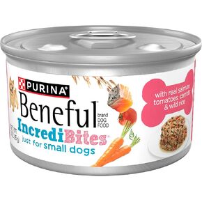 Purina Beneful Small Breed Wet Dog Food with Gravy, IncrediBites with Real Salmon - (Pack of 12) 3 oz. Cans