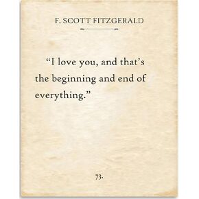 F. Scott Fitzgerald-For What It's Worth-Metal Looking Background-11x14 Framed Typography Book Page Print-Great Inspirational Gift for Wedding/Anniversary/Birthday & Decor for Home/Office