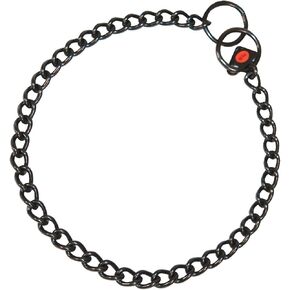 Herm. Sprenger - Black Stainless Steel Choke Dog Training Collar 2.5 mm - Round Links Slip Chain - Small Medium Large Dogs - Show Chain - Made in Germany