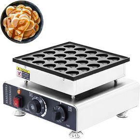 Mini Dutch Pancake Maker, Heart-Shaped Dutch Pancake Machine, 25PCs Electric Mini pancake maker Nonstick Proffertjes Muffin Waffle Maker for Home Kitchen Cafe Dessert Shop